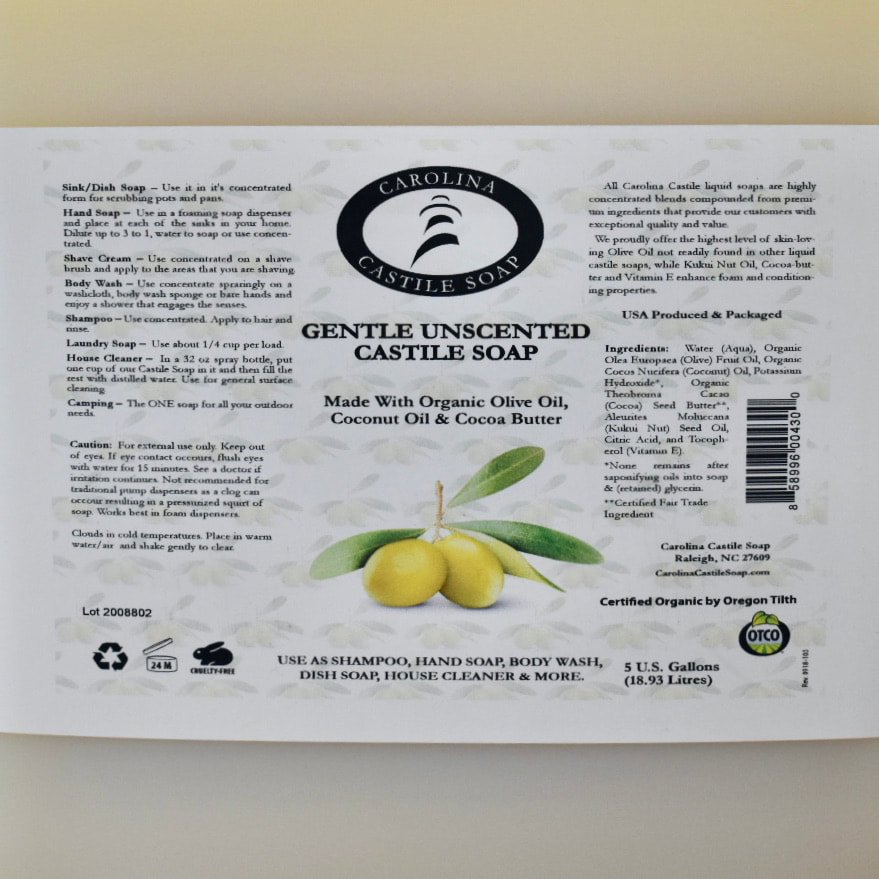 Castile Soap - Unscented Rustic Strength - Refill