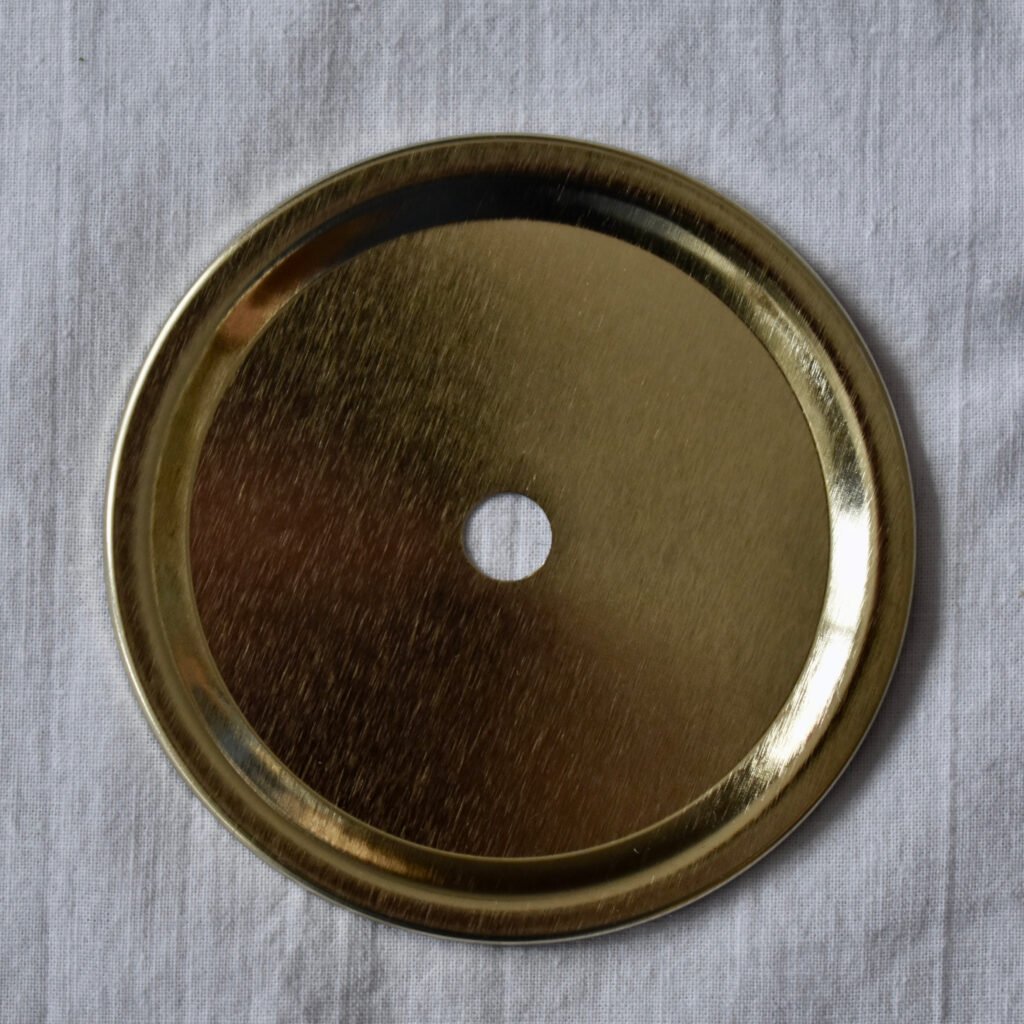 Mason Jar Lid Plate with Straw Hole
