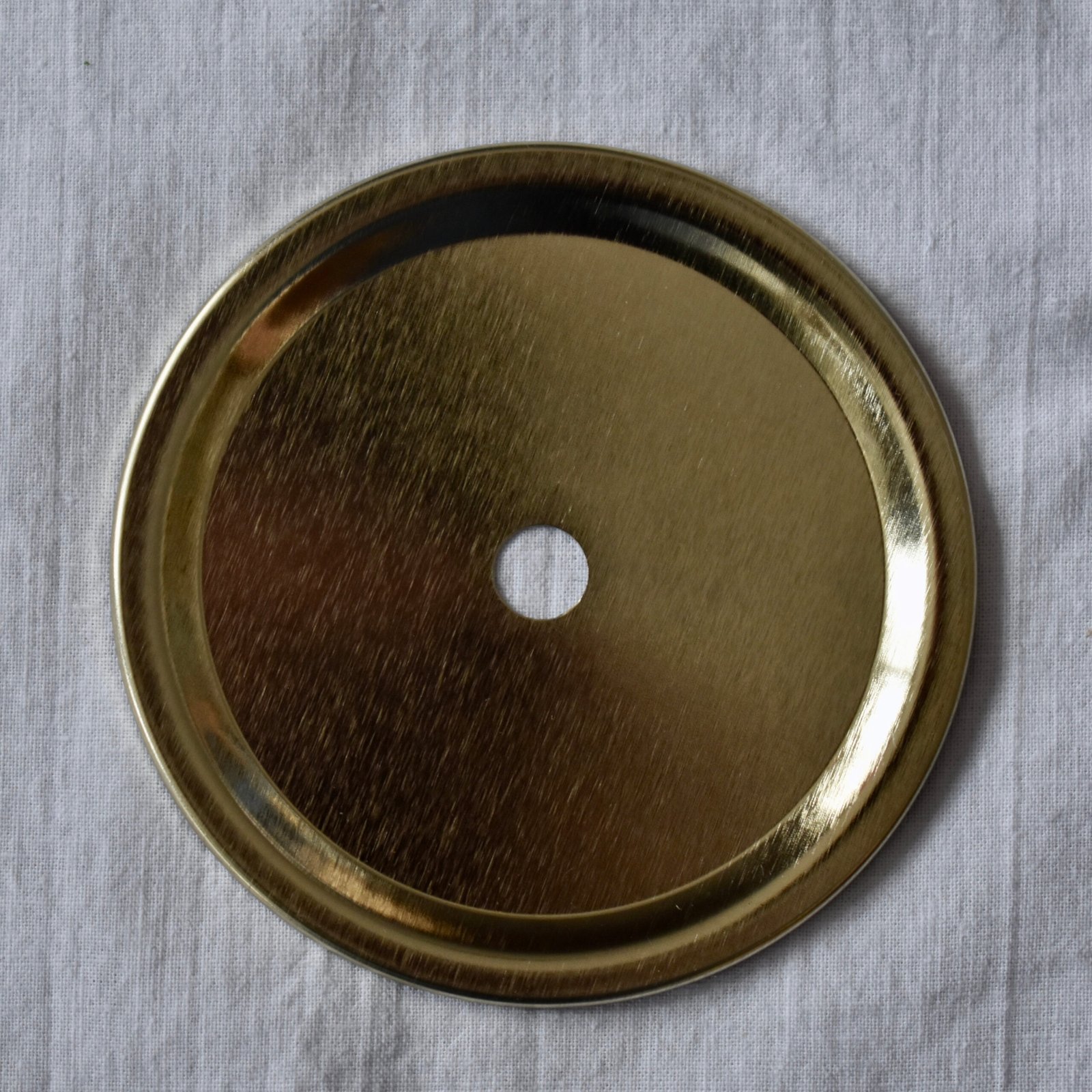Mason Jar Lid Plate with Straw Hole