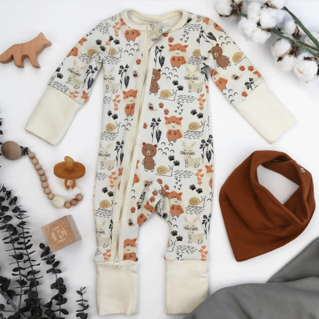 Organic Cotton Baby PJs: Onesie pajama by Earthy
