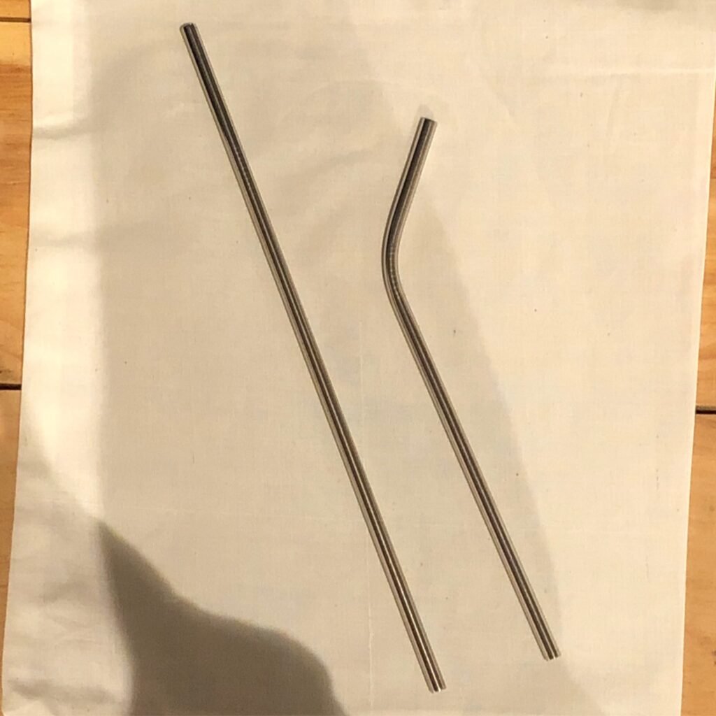Stainless Steel and Glass Straw
