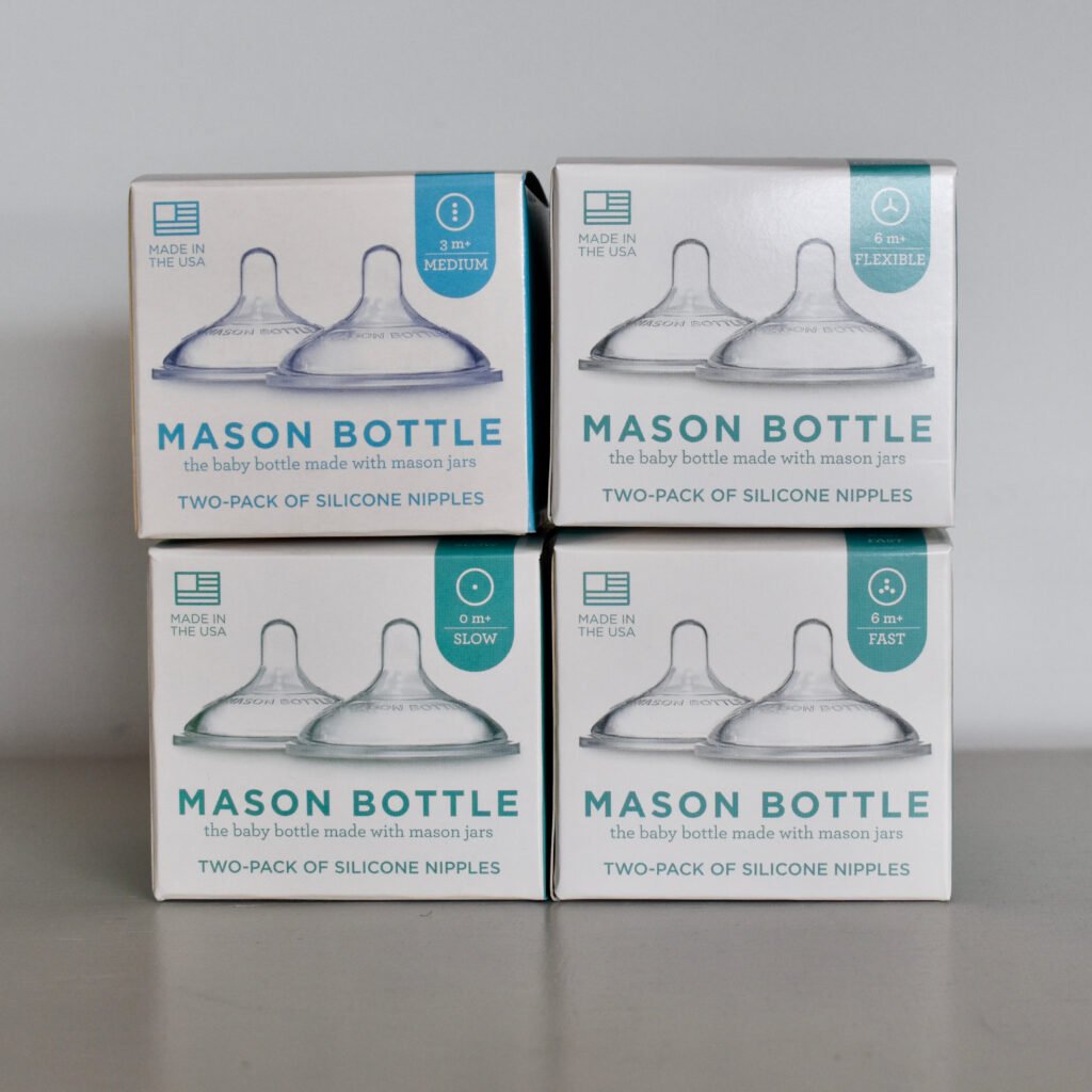 Mason Bottle Two-Pack Silicone Nipples