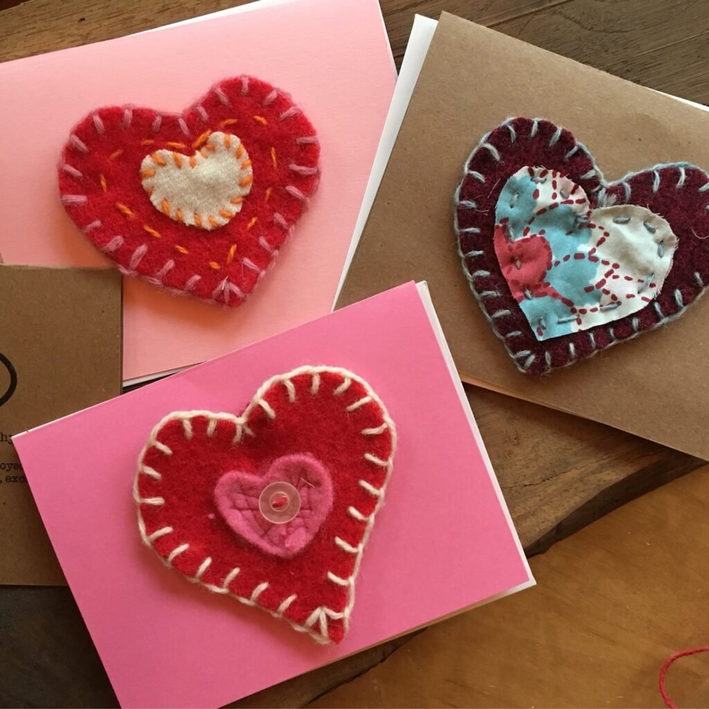Felted Wool Ornament Cards
