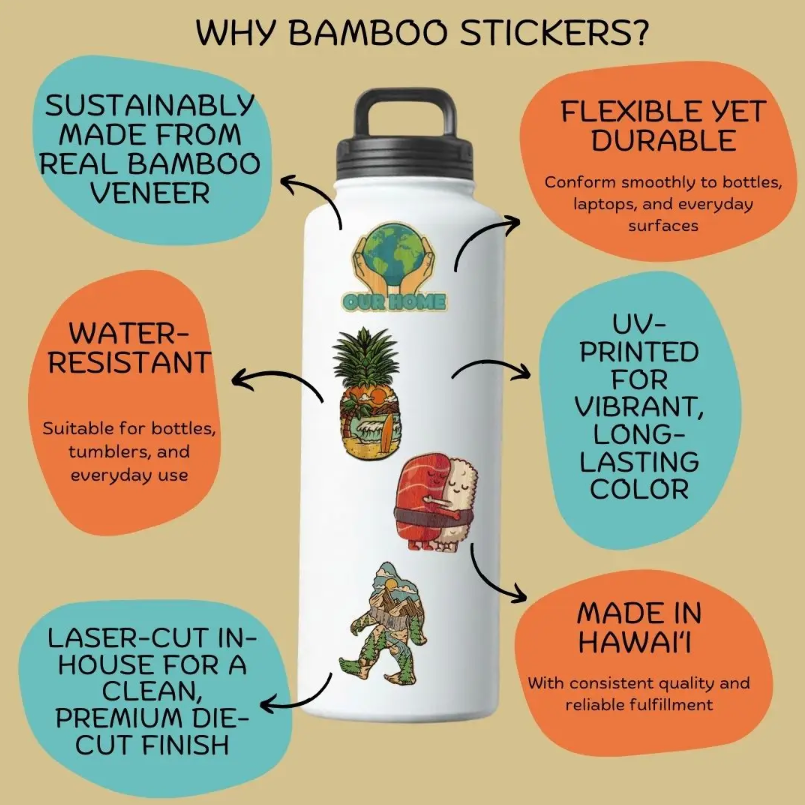 Bamboo Stickers - Eco Themed