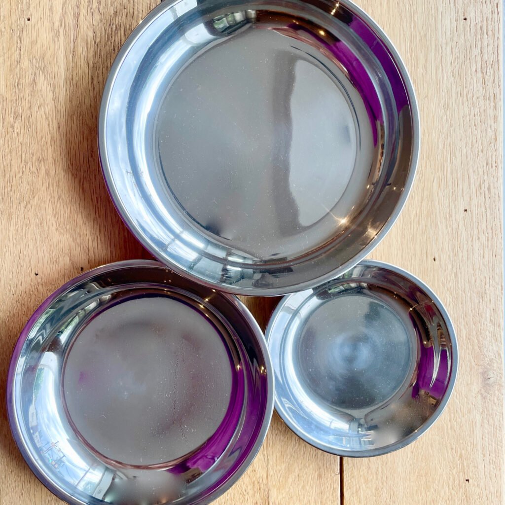 Onyx Stainless Bowl/Plate - Small, Medium & Large baking pan
