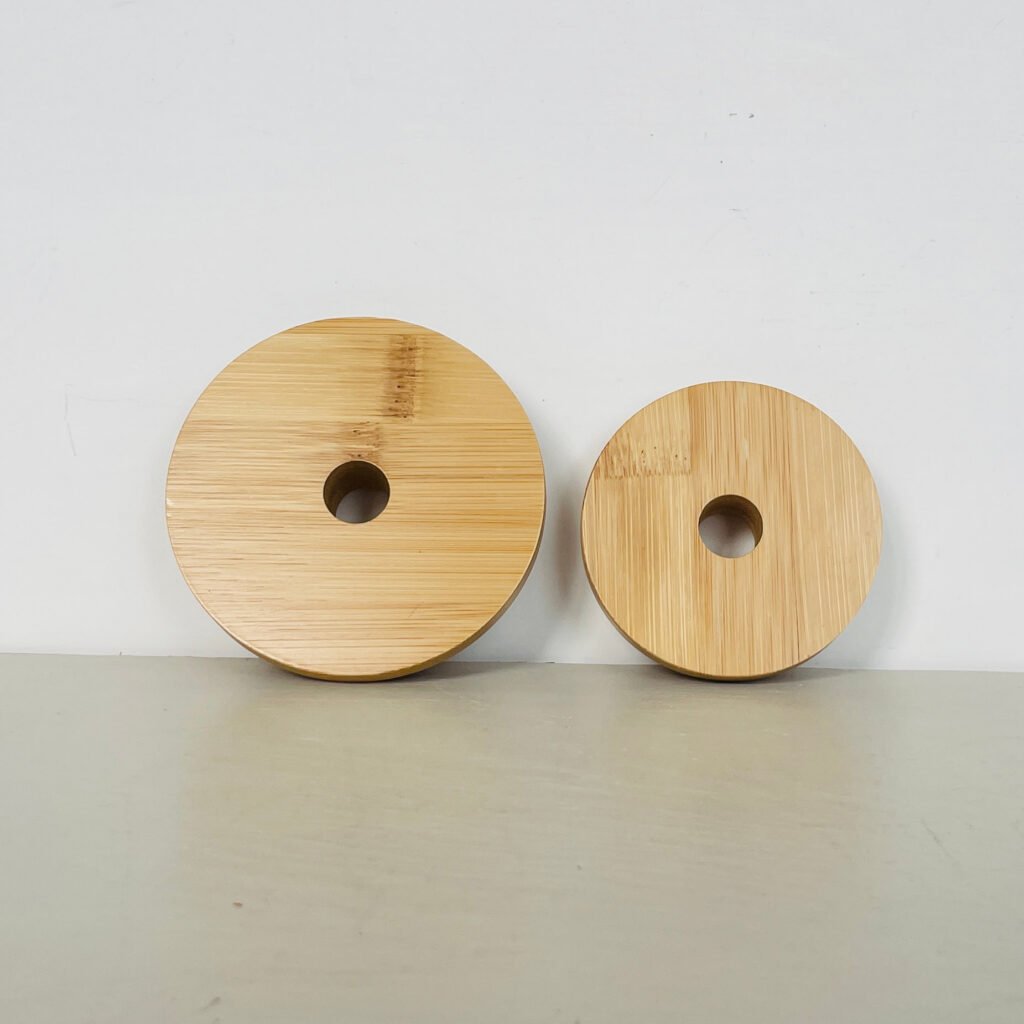 Bamboo Mason Jar Straw Lids