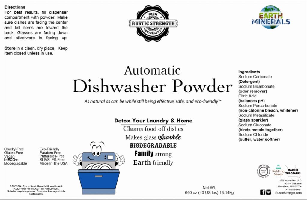 Dishwasher Powder - Rustic Strength - Refill