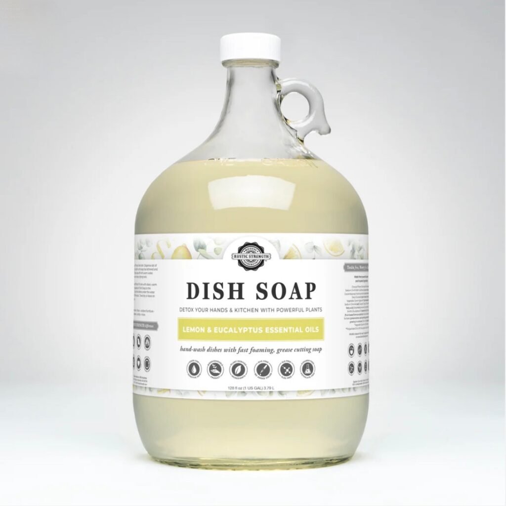 Dish Soap - Unscented or Pink Grapefruit - Rustic Strength - Refill