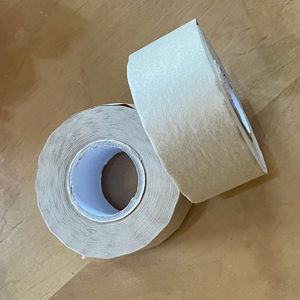 Recyclable Water Activated Tape; Plastic Free Tape