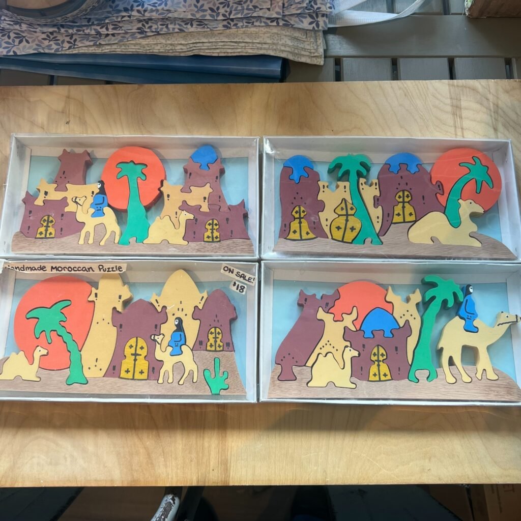 SALE Hand-Made Moroccan Wooden Kids Puzzle
