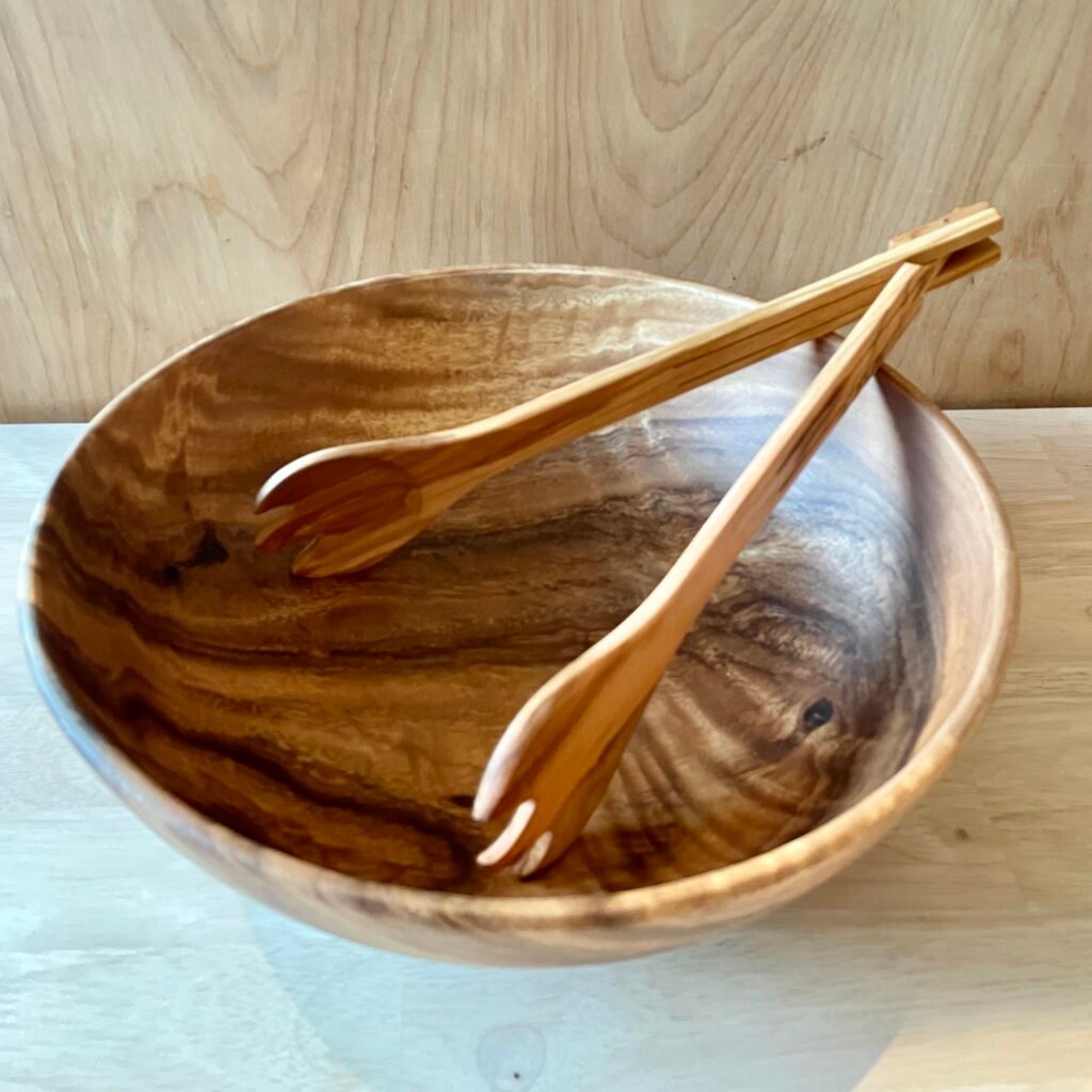 Wooden Bowl - Salad Bowl, Hand Carved