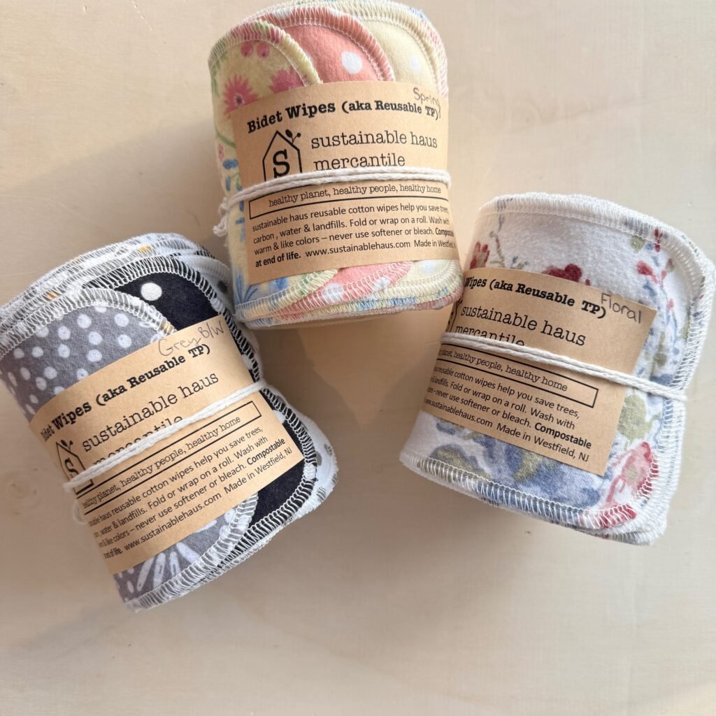 Sustainable Haus Flannel Bidet Wipes - aka: Reusable TP