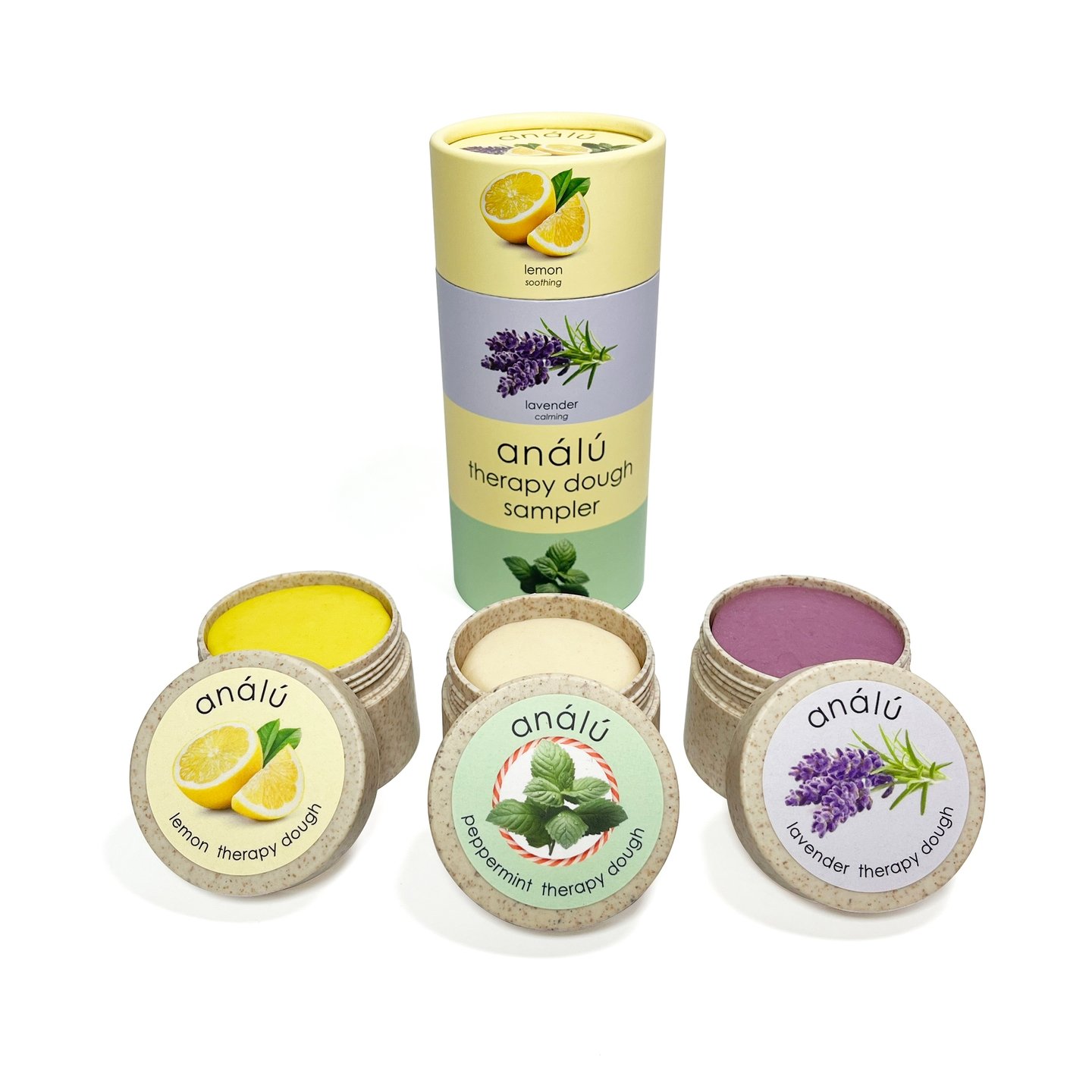 Therapy Dough Sampler - 3 pack (Lemon, Lavender, Peppermint) - by Elseware Unplug (Eco-Kids)