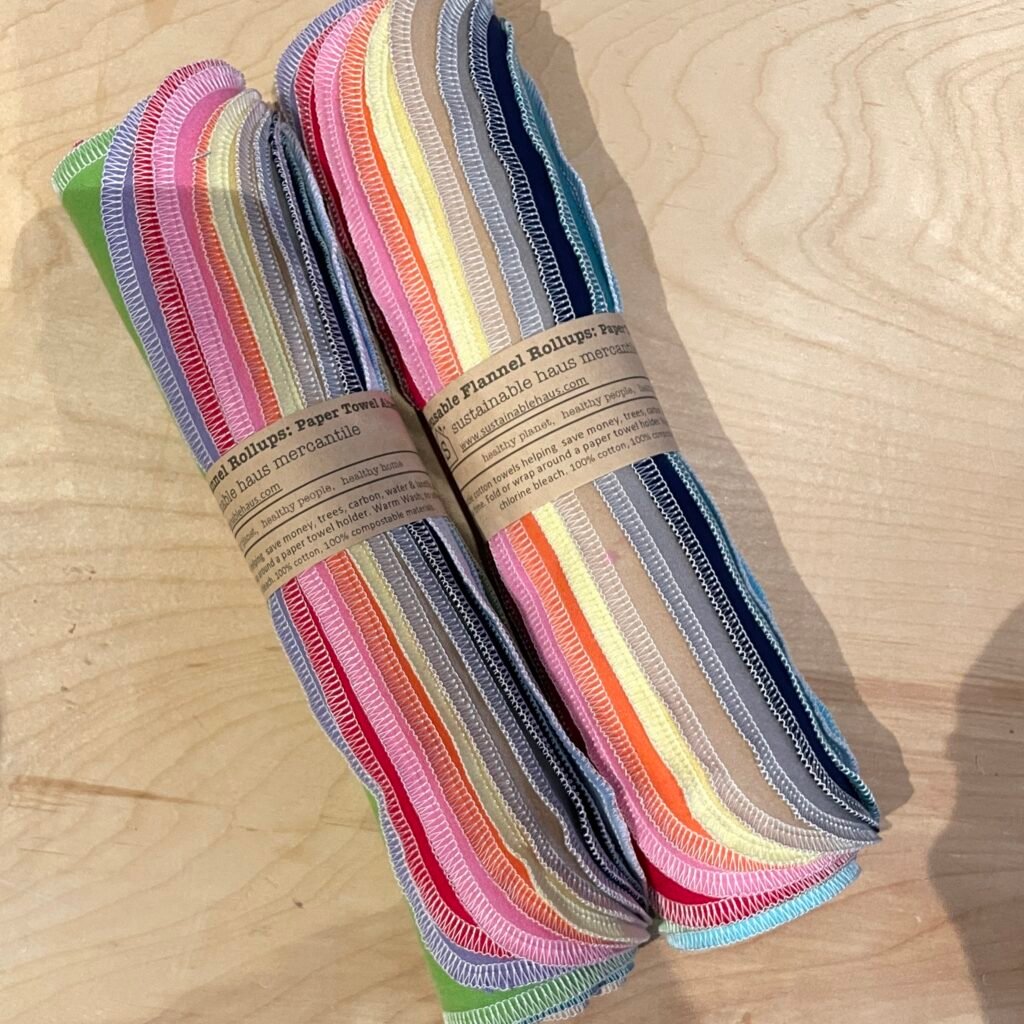 WHOLESALE - Flannel Rollup Towels - Not Paper Towels - cotton wipes