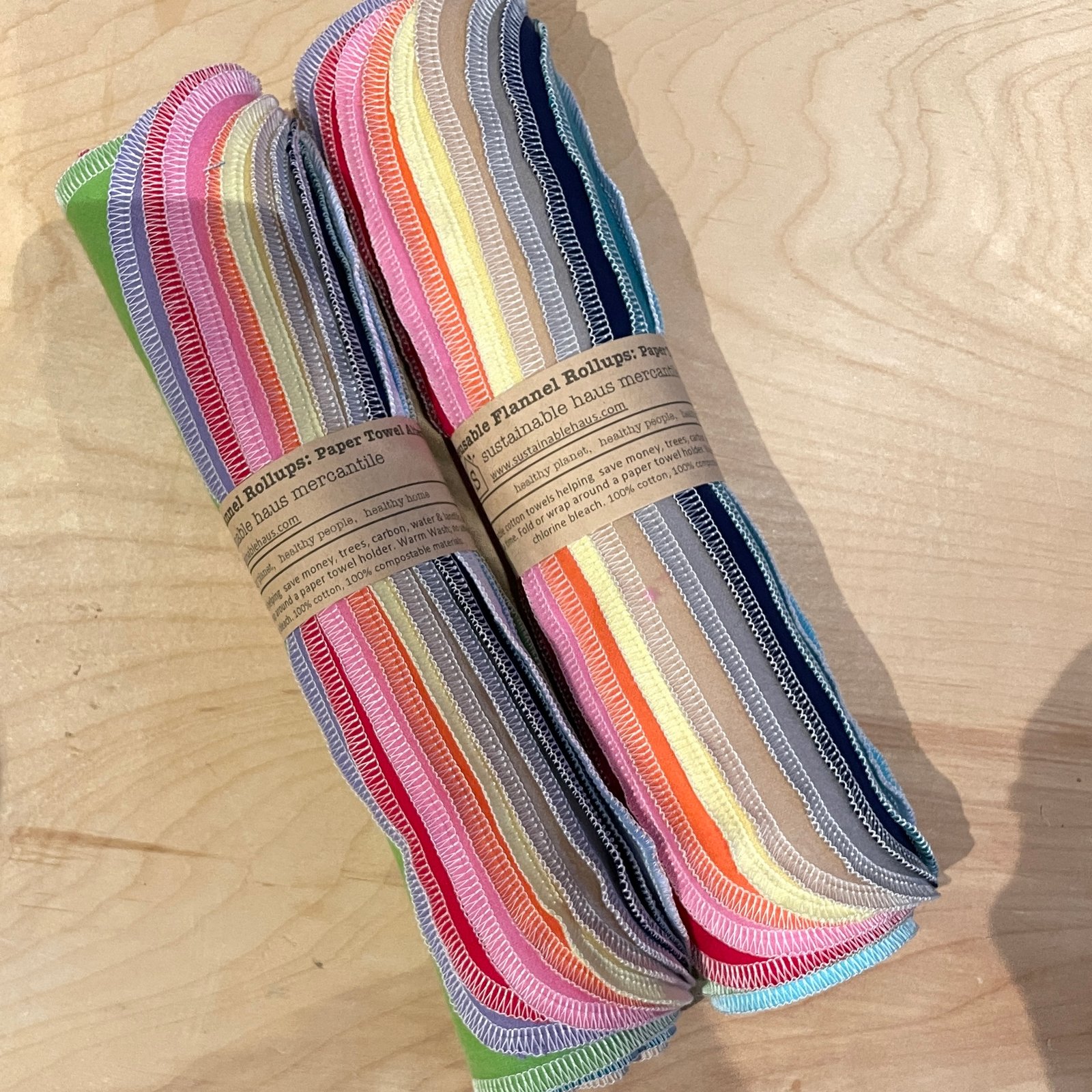WHOLESALE - Flannel Rollup Towels - Not Paper Towels - cotton wipes