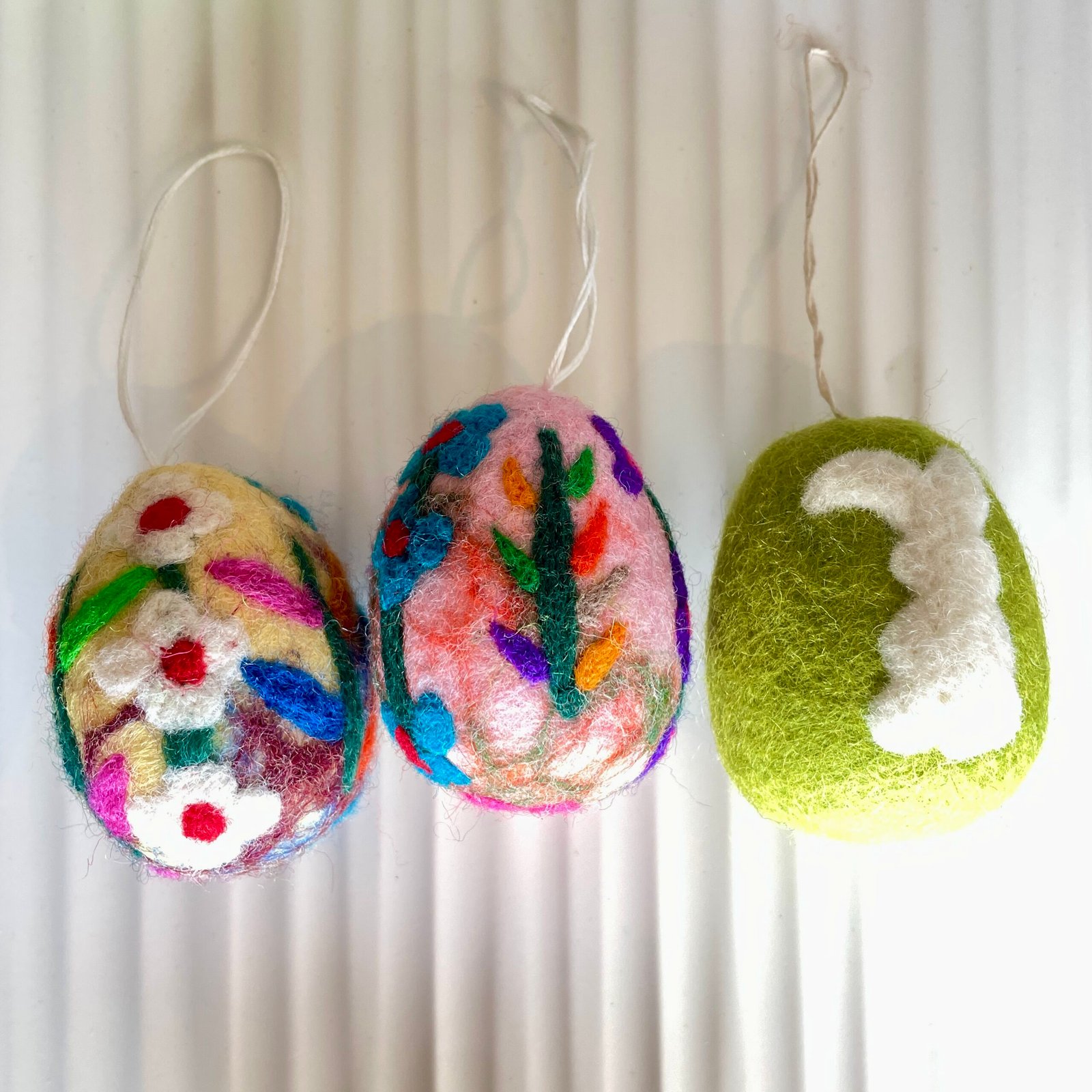 Felted Wool Easter Eggs - Sets of 3