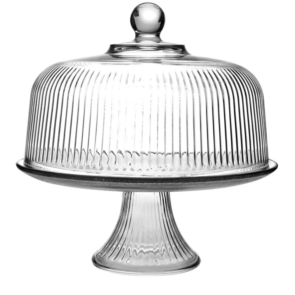 Glass Cake Plate - Covered Dish - Dome