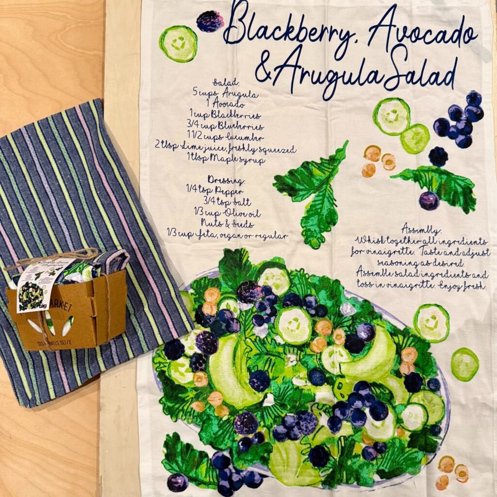 Recipe Dish Towels - (Tag tea towels), Farmer's Market Towels